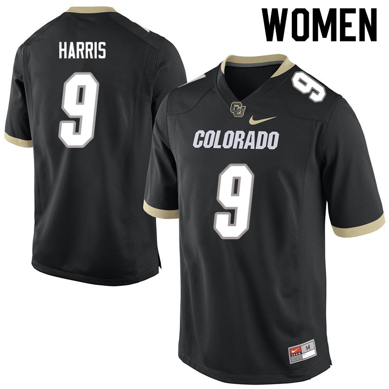 Women #9 Jalen Harris Colorado Buffaloes College Football Jerseys Sale-Black